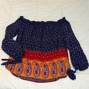 beachlunchlounge off the shoulder top size large